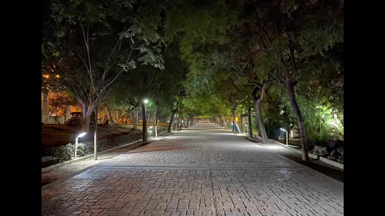 Imagen de El parque ya luce una renovada iluminación