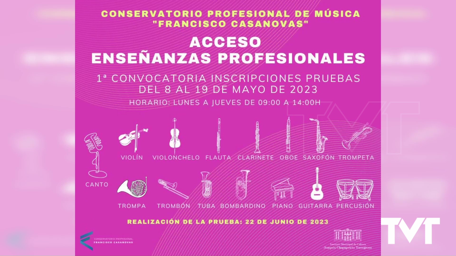 Imagen de El Conservatorio abre inscripciones para acceso e ingreso a enseñanzas profesionales y elementales