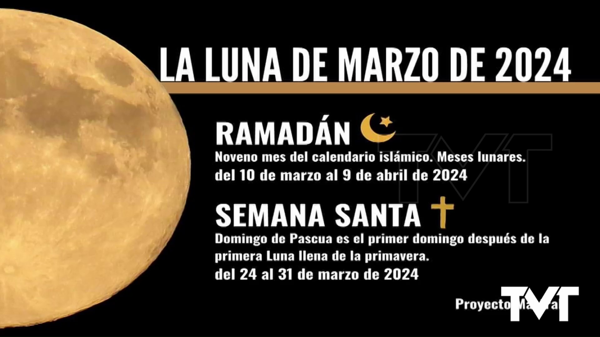 Imagen de La Luna de marzo marca dos momentos importantes de dos religiones 