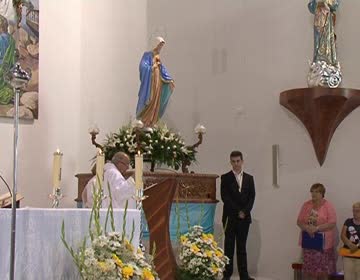 Imagen de El Sacerdote Ginés Ortiz bendijo el nuevo trono de la imagen del Inmaculado Corazón de María