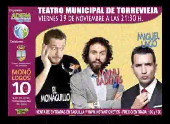 Imagen de Este viernes, monólogos con Miguel Lago, Monaguillo y Badenes en el Teatro de Torrevieja