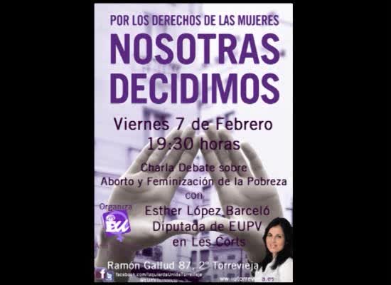 Imagen de IU Torrevieja organiza una charla-debate sobre el aborto