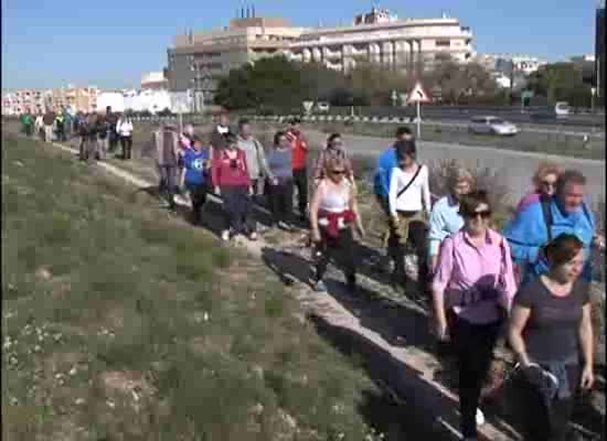 Imagen de Amigos Senderistas de Torrevieja y ADIEM marchan juntos en una caminata solidaria