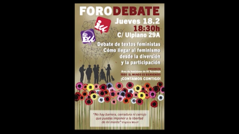 Imagen de El área de feminismo de IU Torrevieja organiza un foro/debate