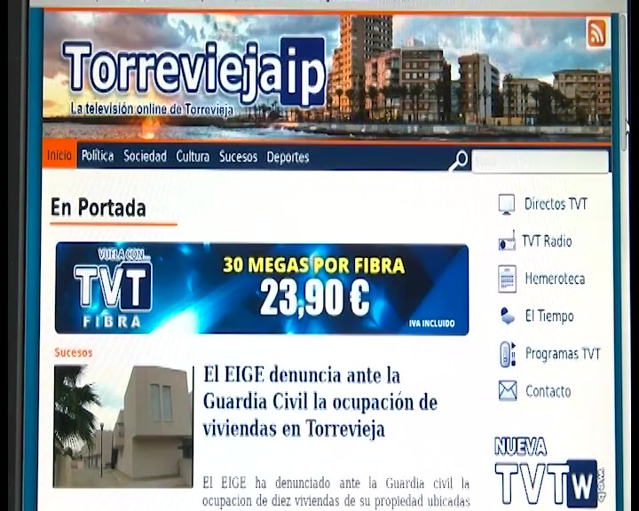 Imagen de TVT mejora su presencia en sus portales Torreviejaip.TV y TVTWeb.es