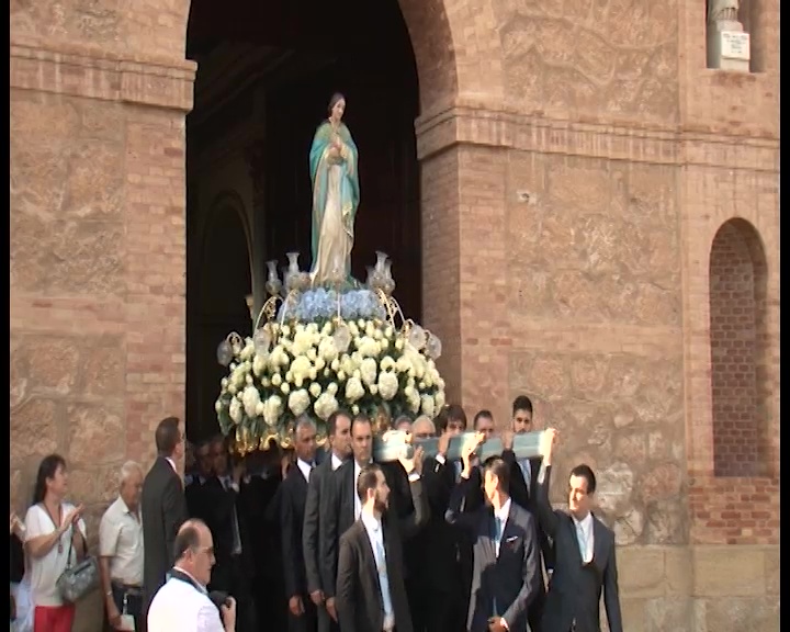 Imagen de La Purísima volvió a ser coronada por el Obispo 50 años después, acompañada por miles de fieles.