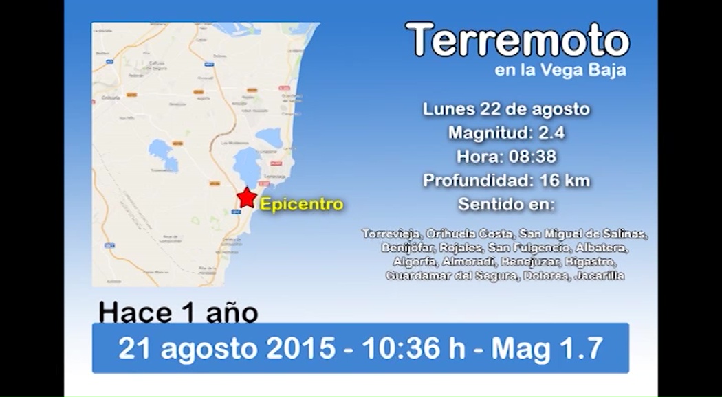 Imagen de Un terremoto de 2,4 grados despierta a Torrevieja sin mayores consecuencias