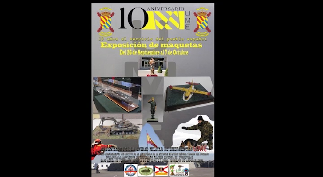 Imagen de La asociación de modelismo militar de Torrevieja colabora con una exposición de la UME en Madrid
