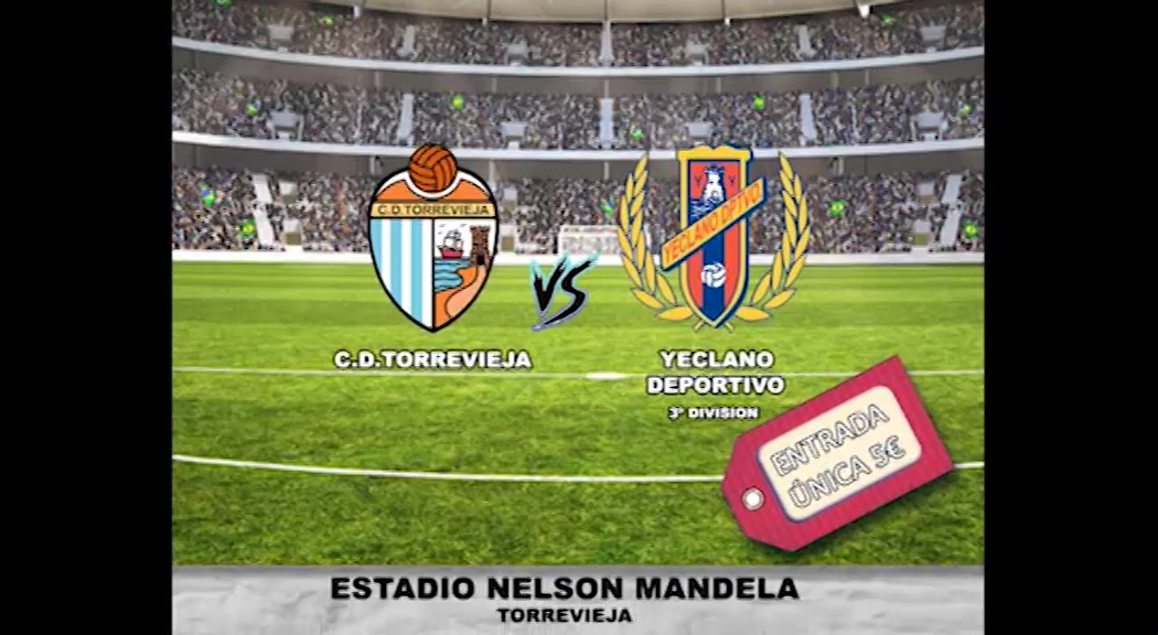 Imagen de AMISTOSO Miércoles 8 a las 19:00, CD Torrevieja ante el Yeclano Deportivo
