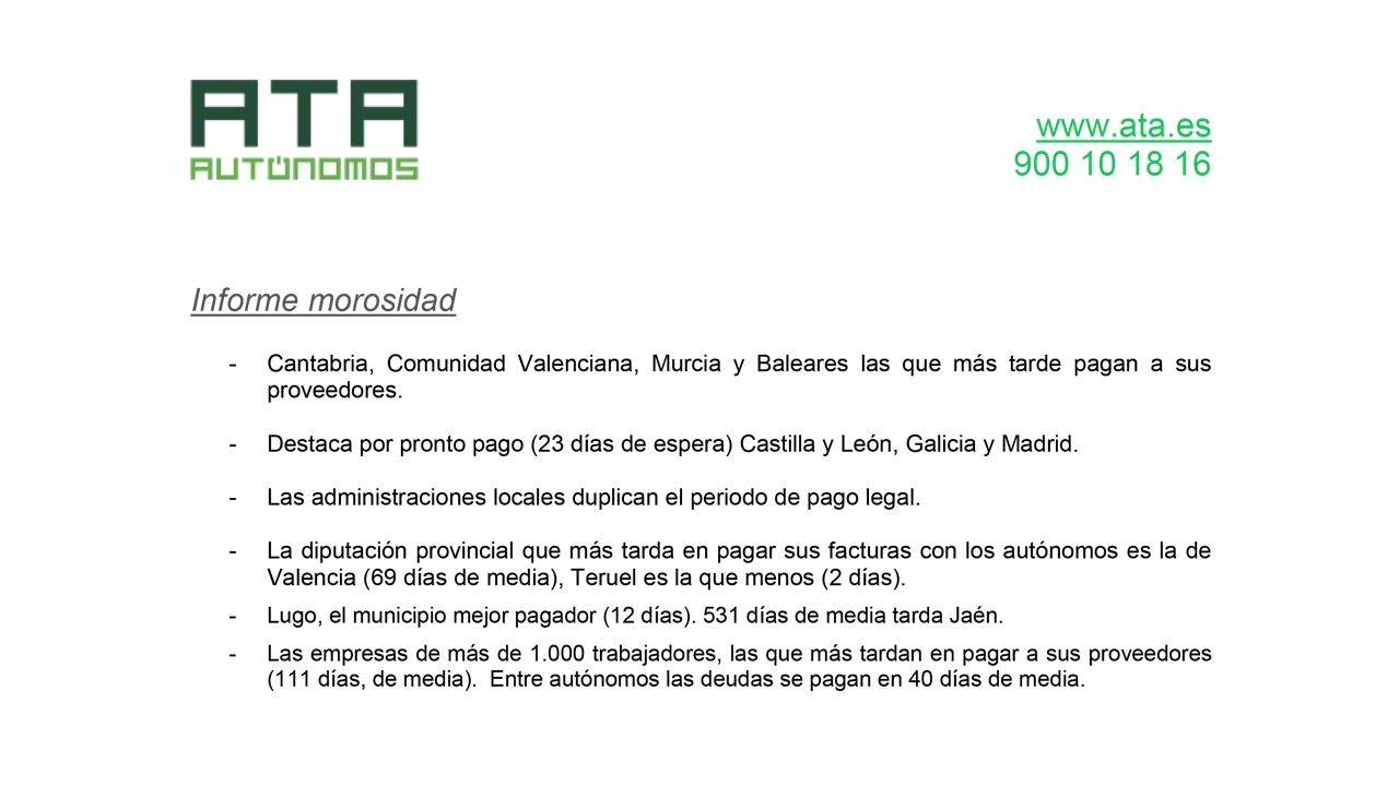 Imagen de Según ATA, Torrevieja acumula una demora de 50 días de pago al cierre del primer trimestre