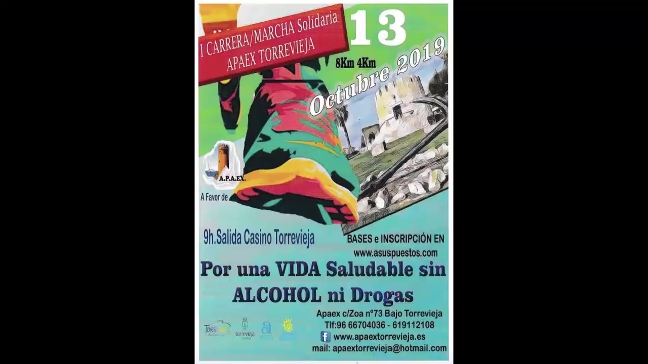 Imagen de I Carrera Solidaria APAEX Torrevieja: «Por una vida saludable sin alcohol ni drogas»