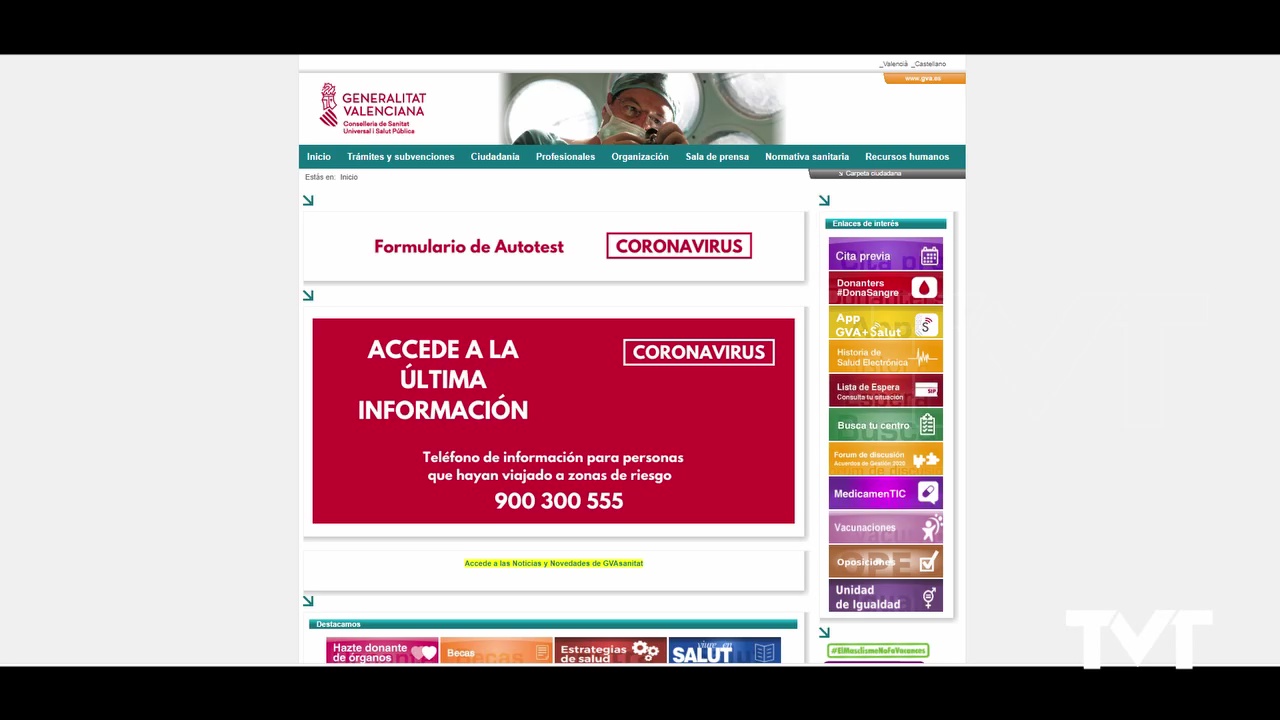 Imagen de La Generalitat pone a disposición de los ciudadanos un autotest virtual para detectar el coronavirus