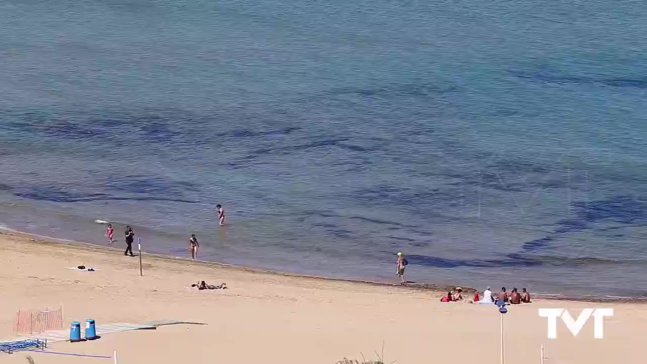 Imagen de La policía interviene en la playa de La Mata para desalojar bañistas