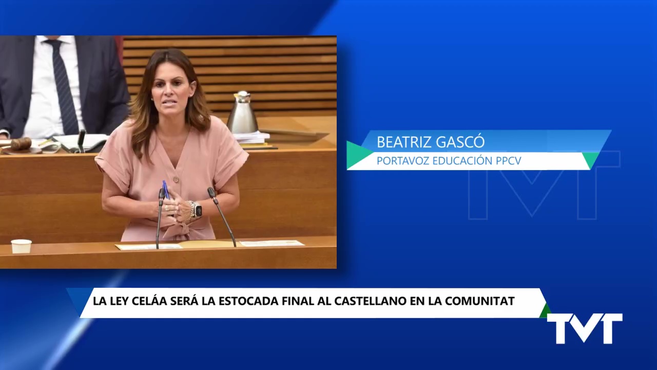 Imagen de PP: «La ley Celáa será la estocada final al castellano en la Comunitat»
