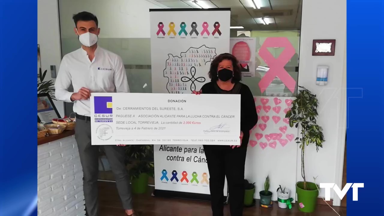 Imagen de  CESUR VENTANAS dona 2.000 euros a la Asociación Alicante para la Lucha contra el Cáncer