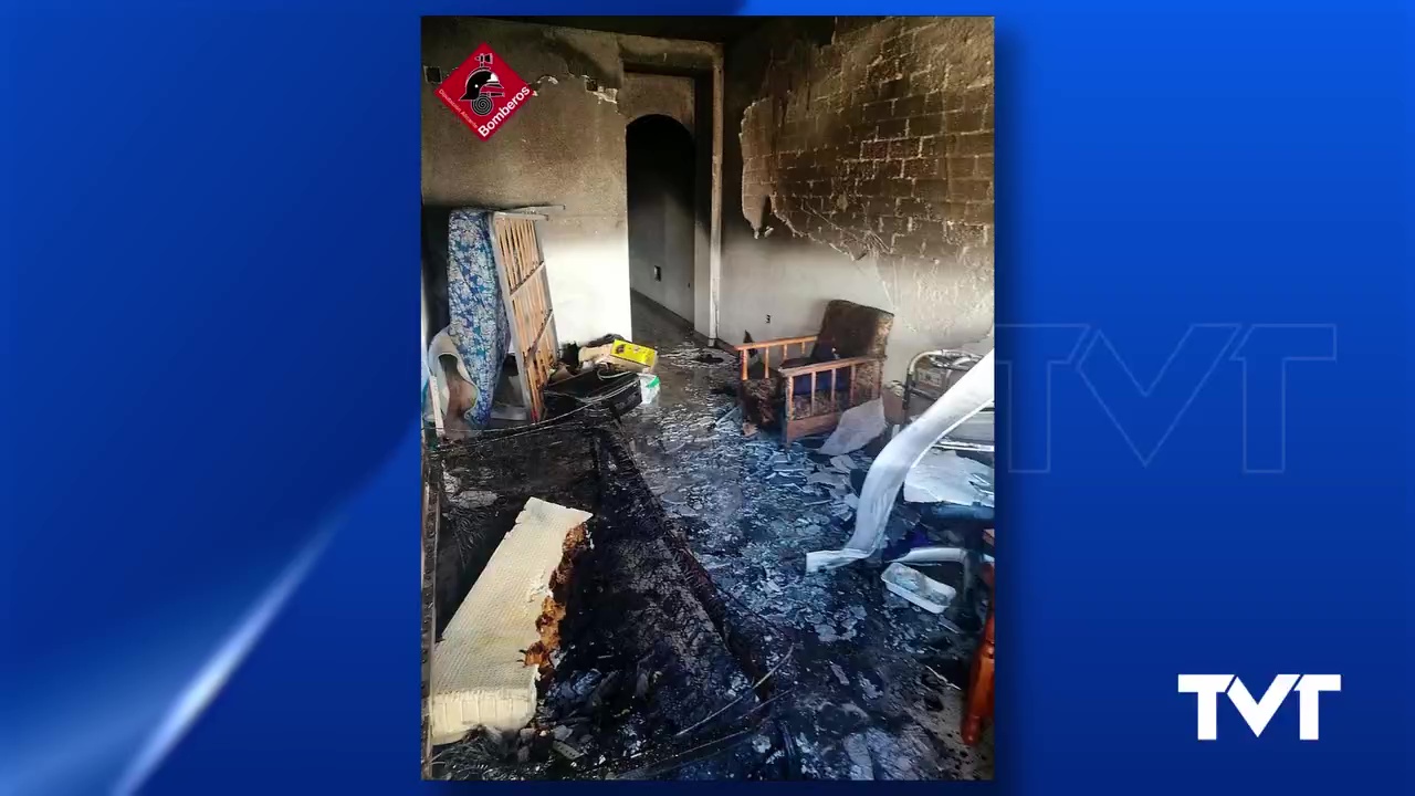 Imagen de Calcinada una vivienda tras un fuego originado en un colchón