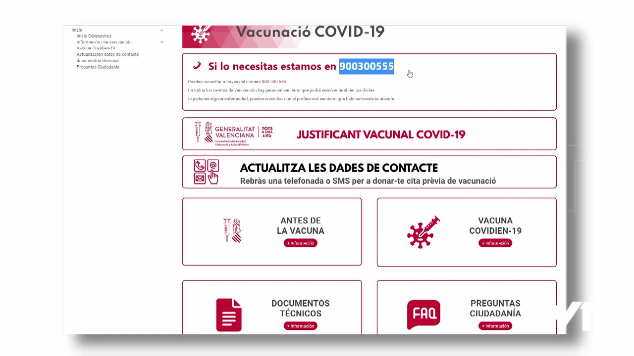 Imagen de A disposición de la ciudadanía el Tfno. 900 300 555 para dudas sobre vacunación COVID 19