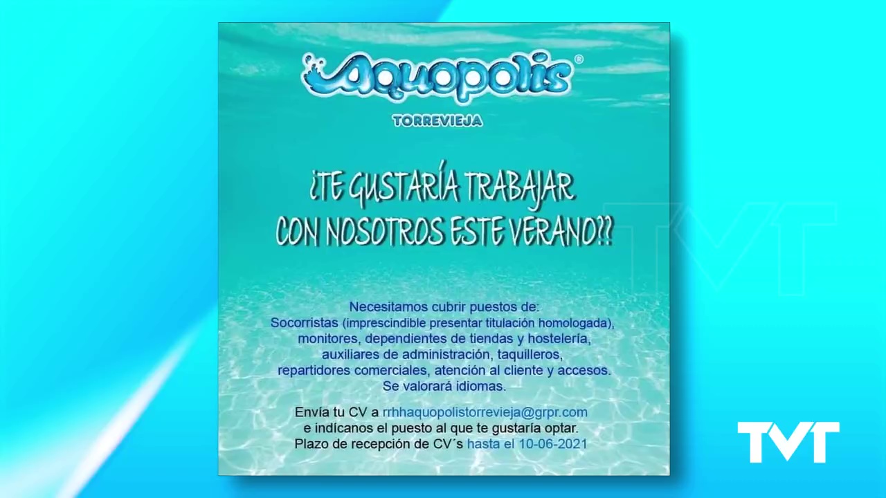 Imagen de Aquópolis Torrevieja abre ofertas de empleo porque necesita cubrir varios puestos de trabajo