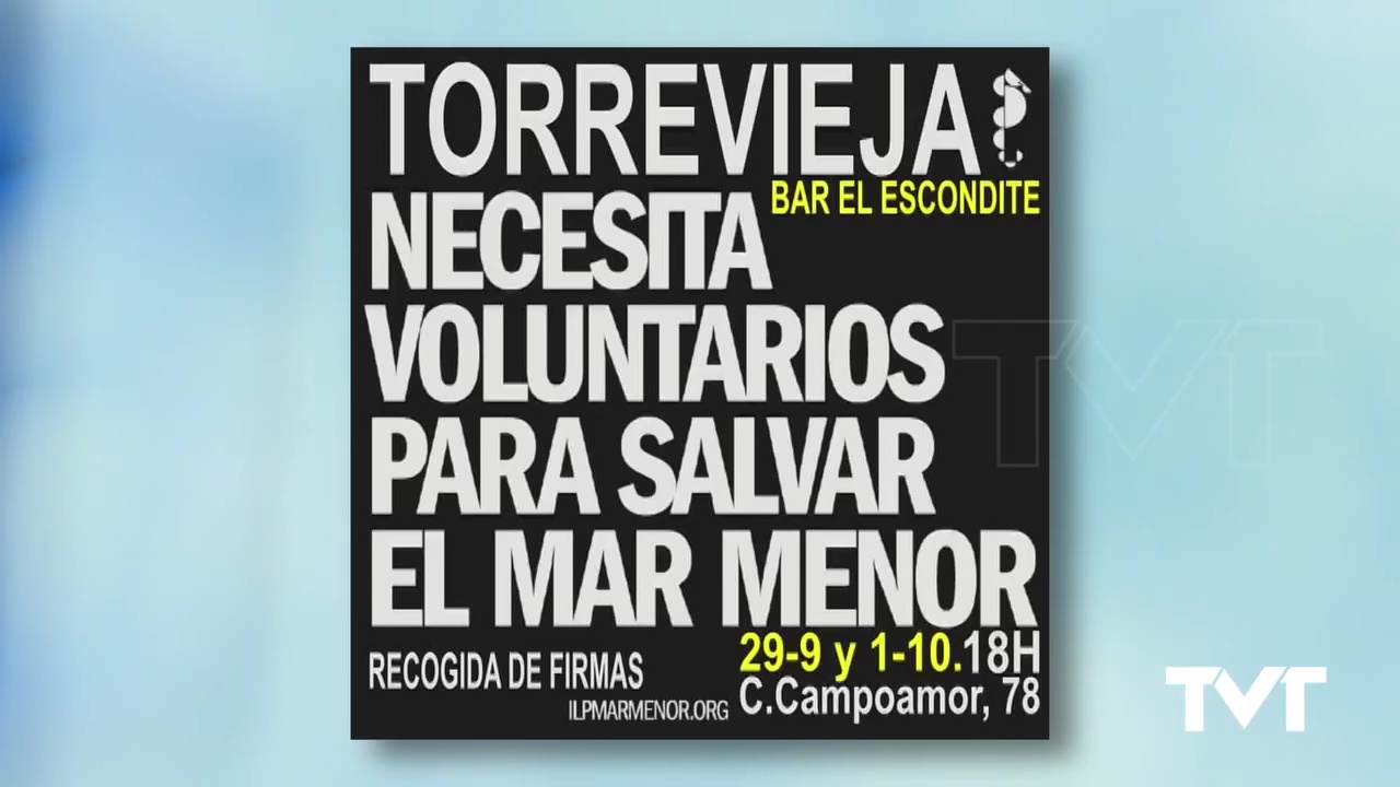 Imagen de Recogida de firmas en Torrevieja para dotar al Mar Menor de personalidad jurídica