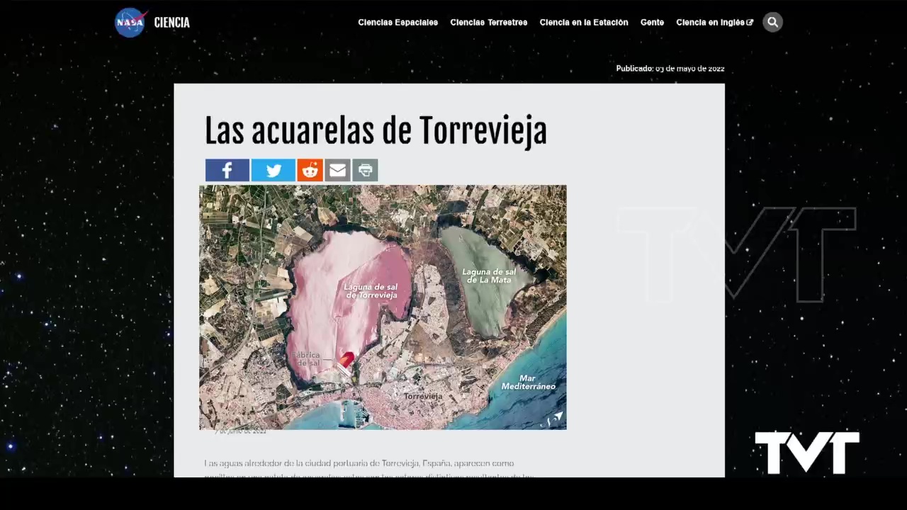 Imagen de Nueva publicación de la NASA de las Lagunas de Torrevieja y La Mata