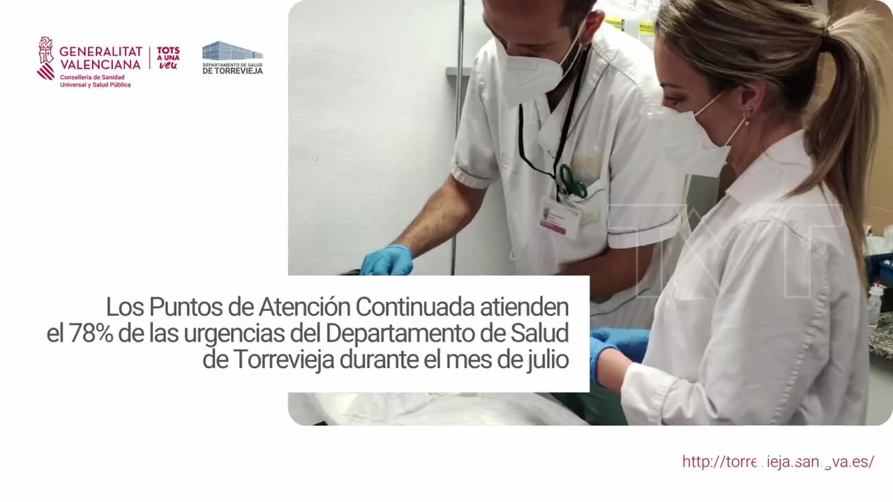 Imagen de Los PAC atienden el 78% de las urgencias en julio en el Departamento de salud de Torrevieja