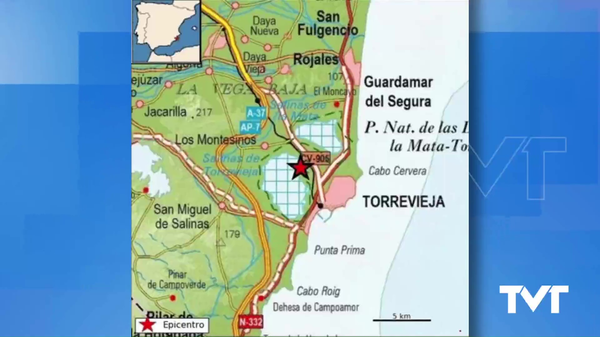 Imagen de Terremoto de 1,6 y con epicentro al noroeste de Torrevieja