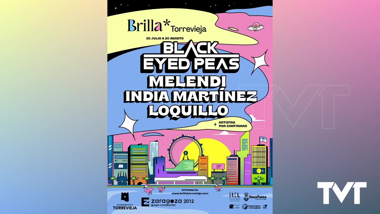 Imagen de Black Eyed Peas, Melendi, India Martínez y Loquillo en la tercera edición de BRILLA TORREVIEJA