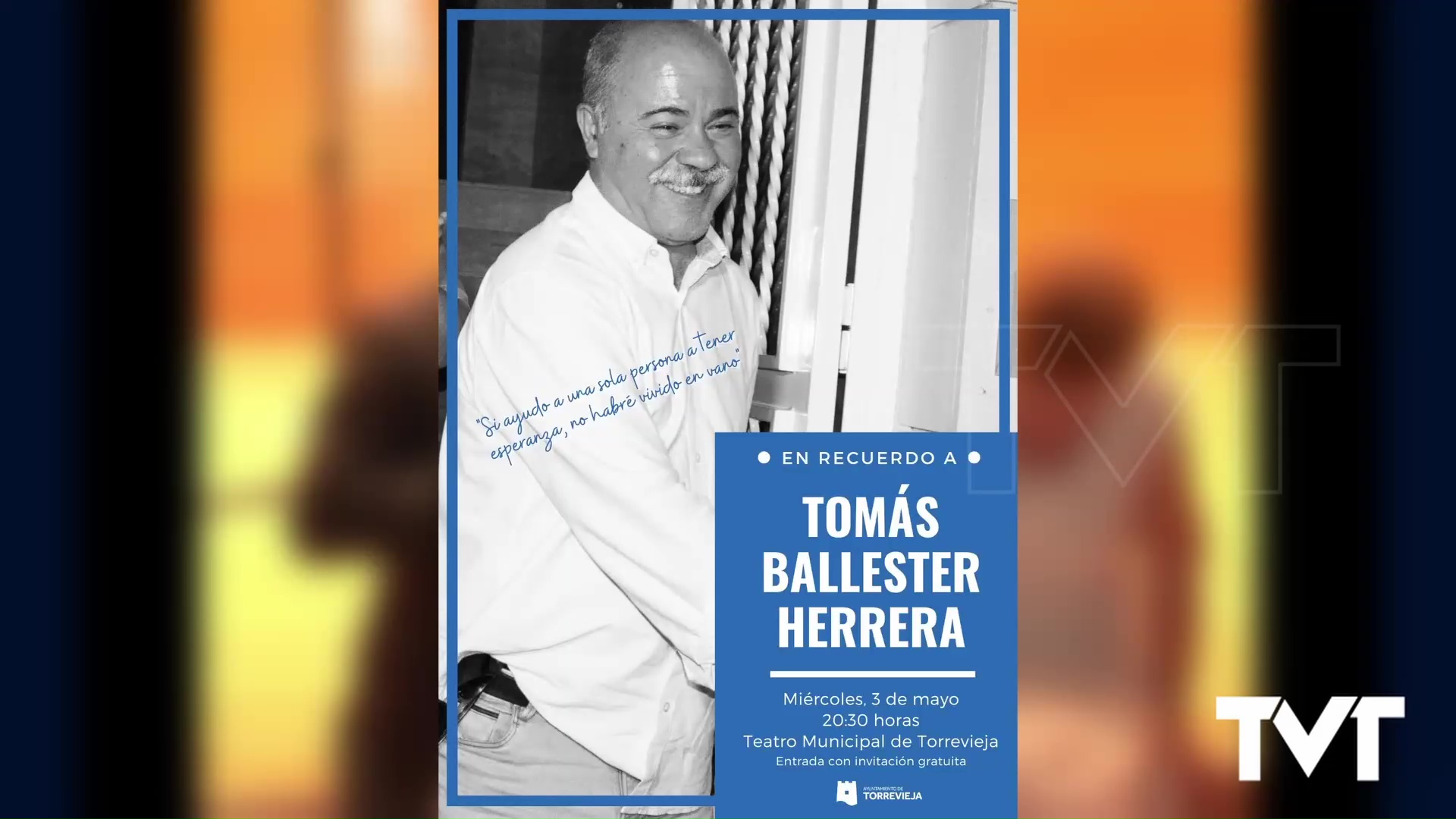 Imagen de Torrevieja homenajeará a Tomás Ballester el 3 de mayo