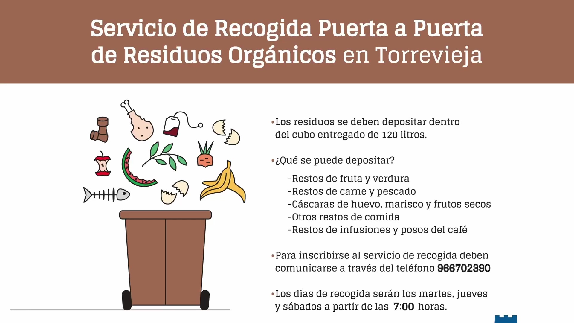 Imagen de Torrevieja inicia la recogida puerta a puerta de residuos orgánicos dirigido a hostelería y comercio