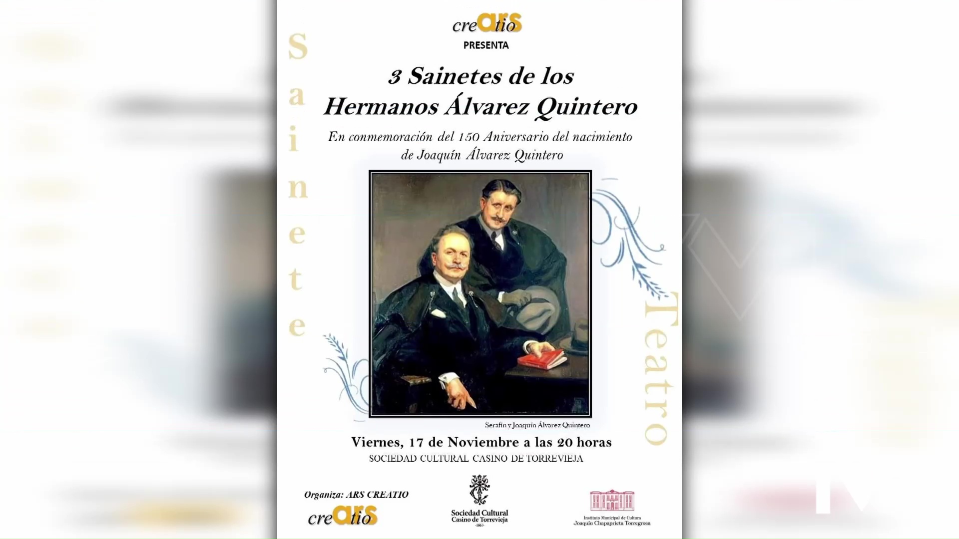 Imagen de Tres sainetes para conmemorar el 150 aniversario del nacimiento de Joaquín Álvarez Quintero