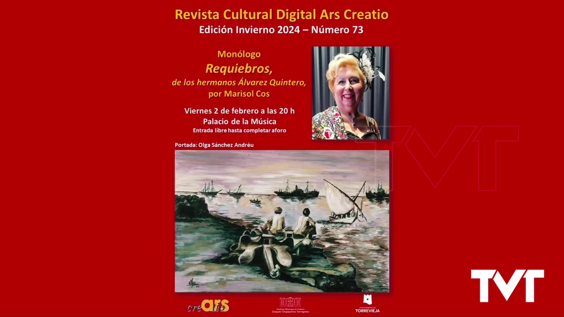 Imagen de Marisol Cos representará el monólogo «Requiebros» en la presentación de la nueva revista de Ars Creatio