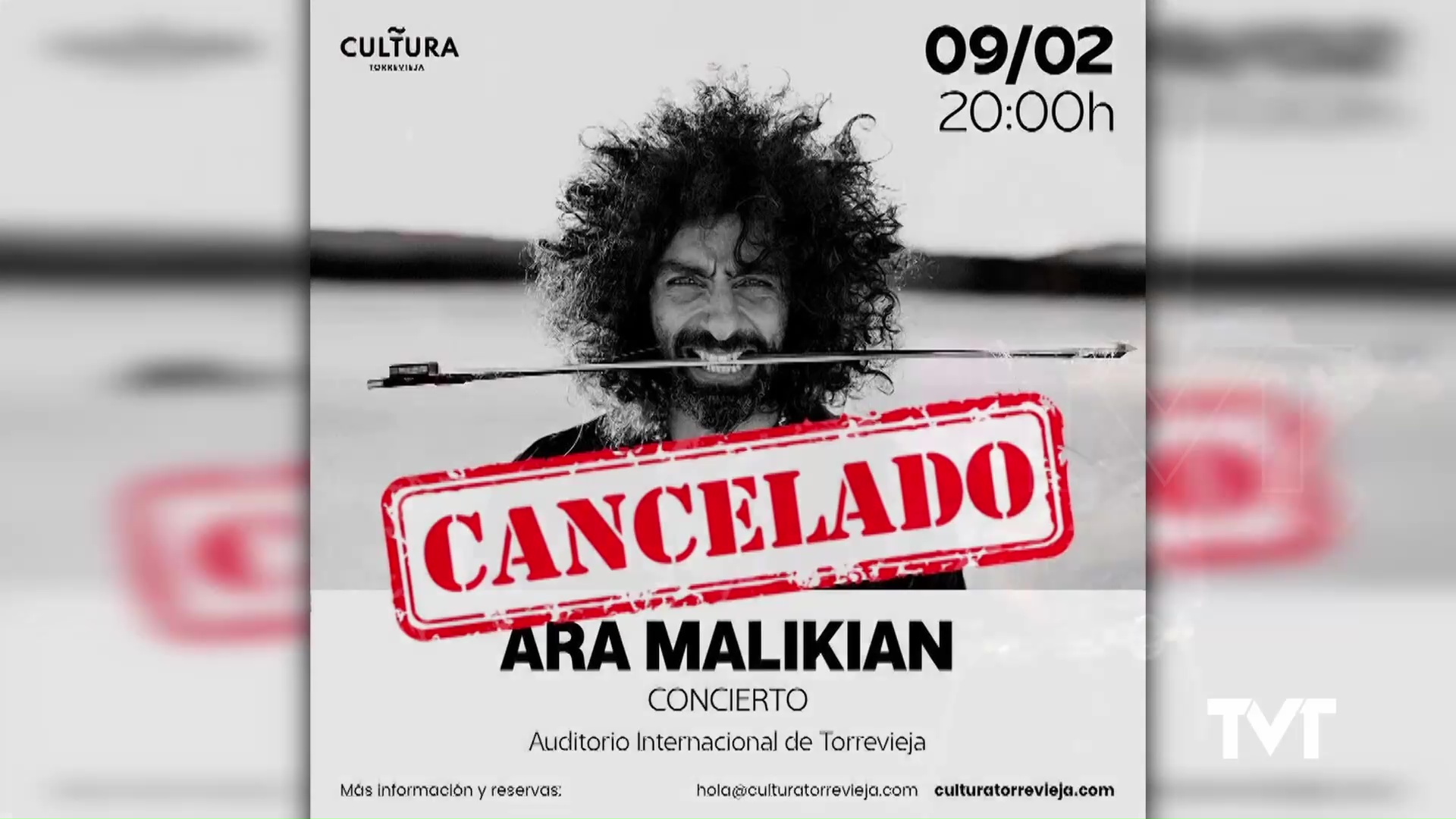 Imagen de Cancelado el concierto de Ara Malikian en Torrevieja