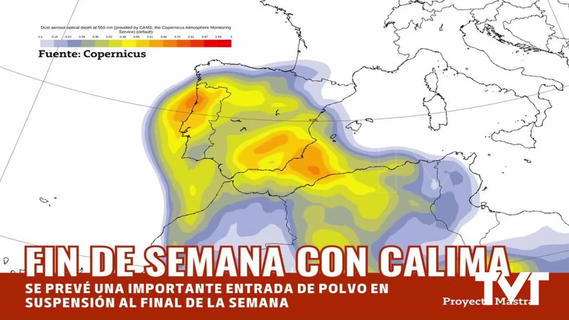 Imagen de El polvo en suspensión hará su entrada a finales de semana