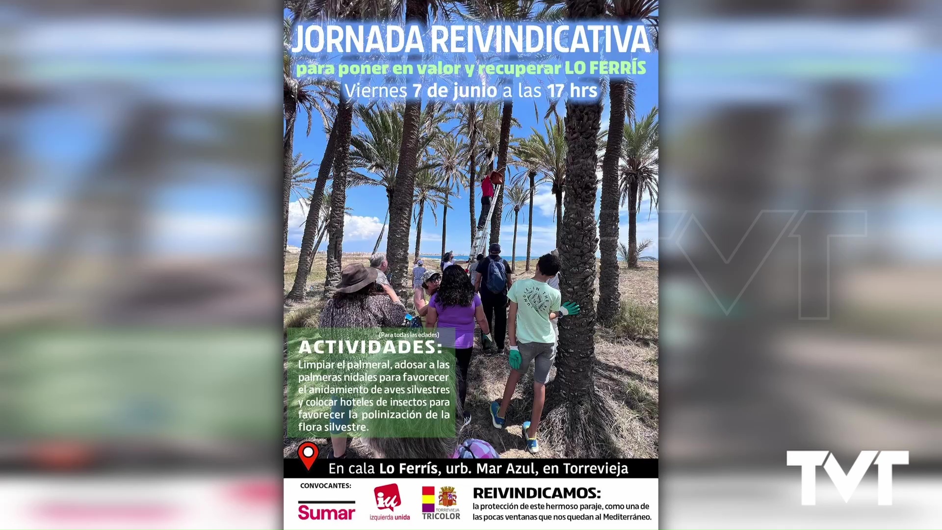 Imagen de SUMAR-IU y Torrevieja Tricolor organizan una jornada en Cala Ferrís el 7 de junio