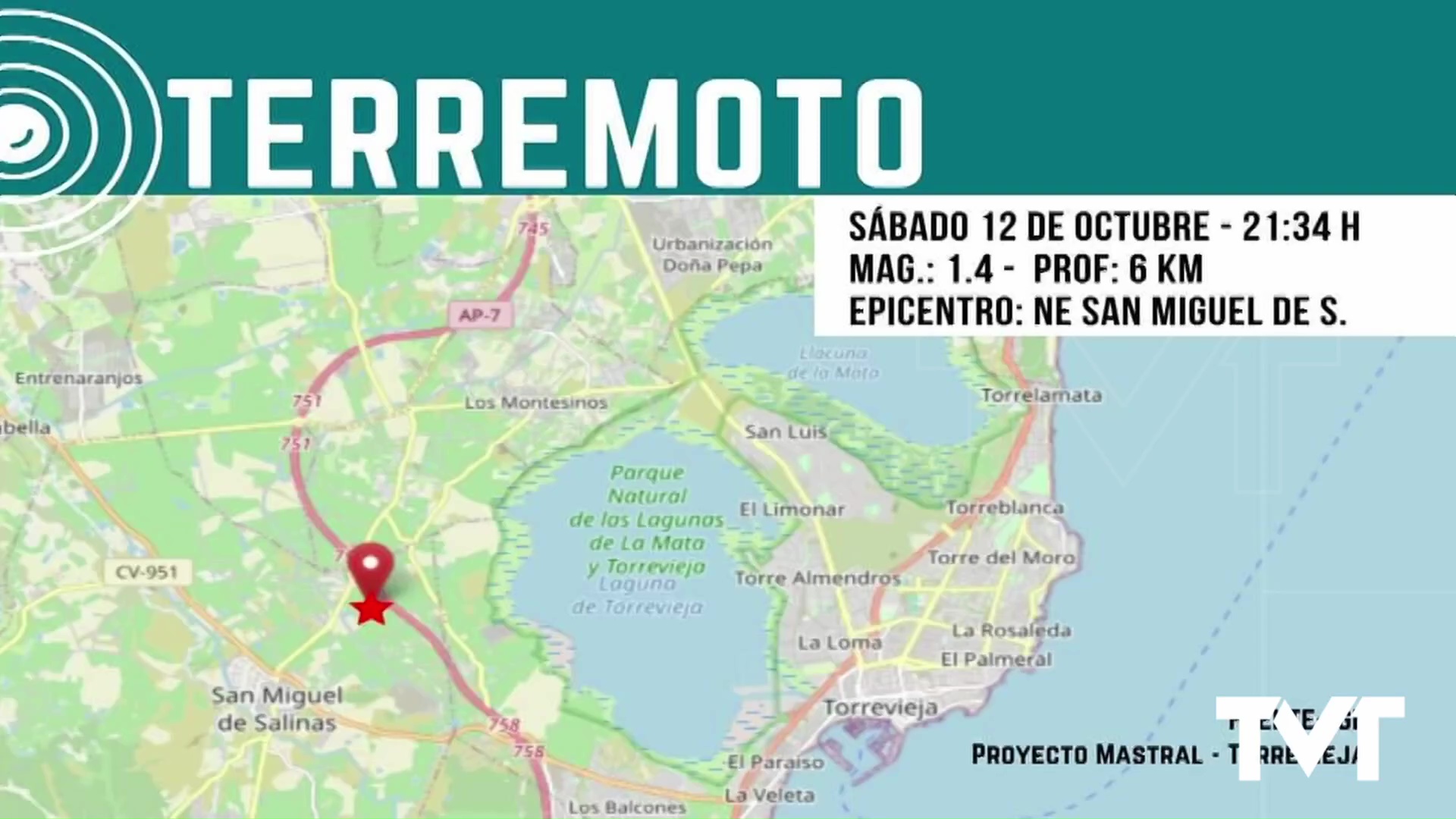 Imagen de Nuevo terremoto este fin de semana en Torrevieja y de nuevo, polvo en suspensión 