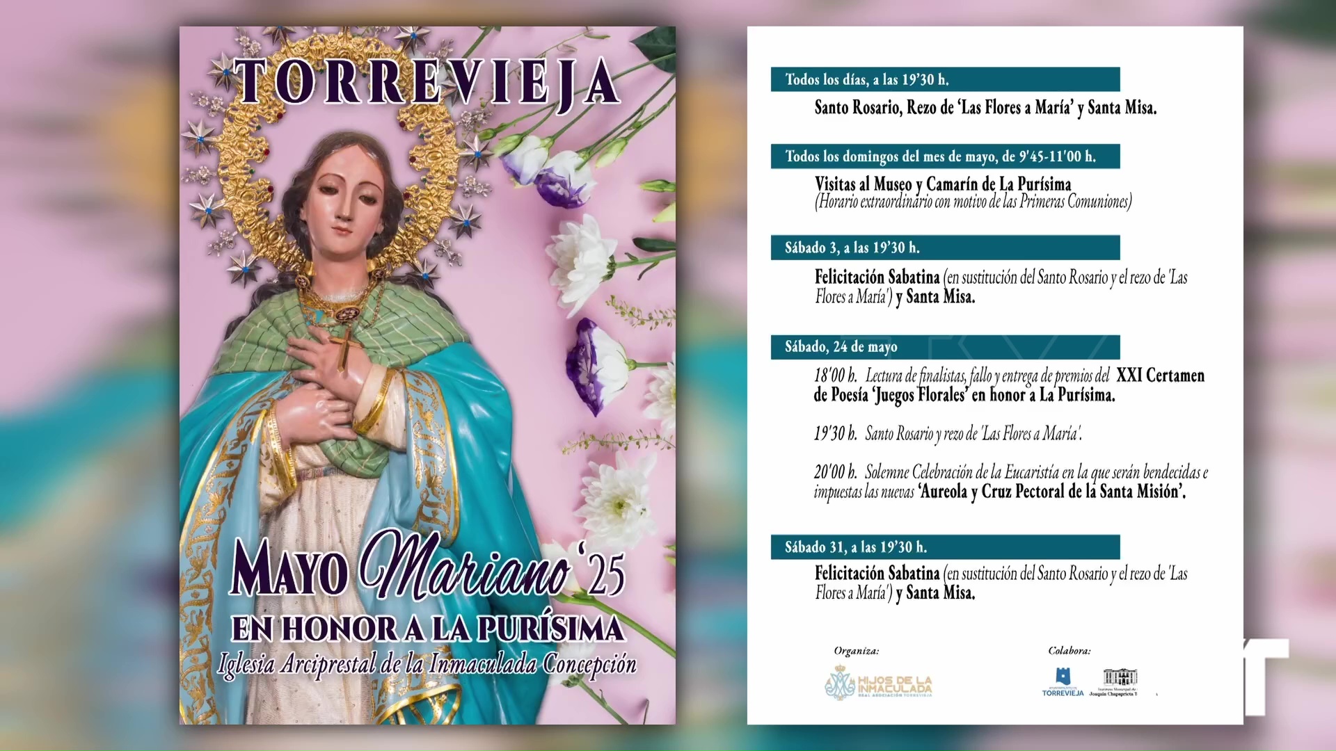 Imagen de La bendición de la nueva aureola de la Purísima y cruz pectoral de la Santa Misión centran los actos del Mayo Mariano 