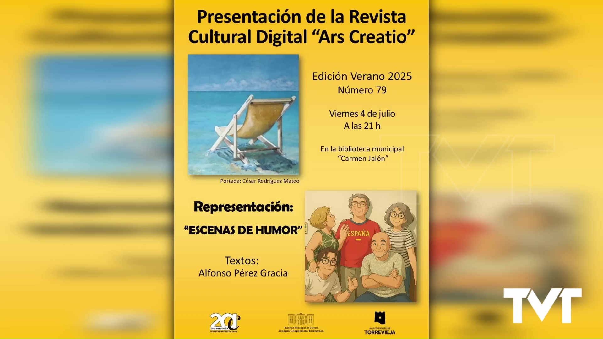 Imagen de Presentación del número 79 de la revista cultural digital Ars Creatio, con Escenas de Humor 