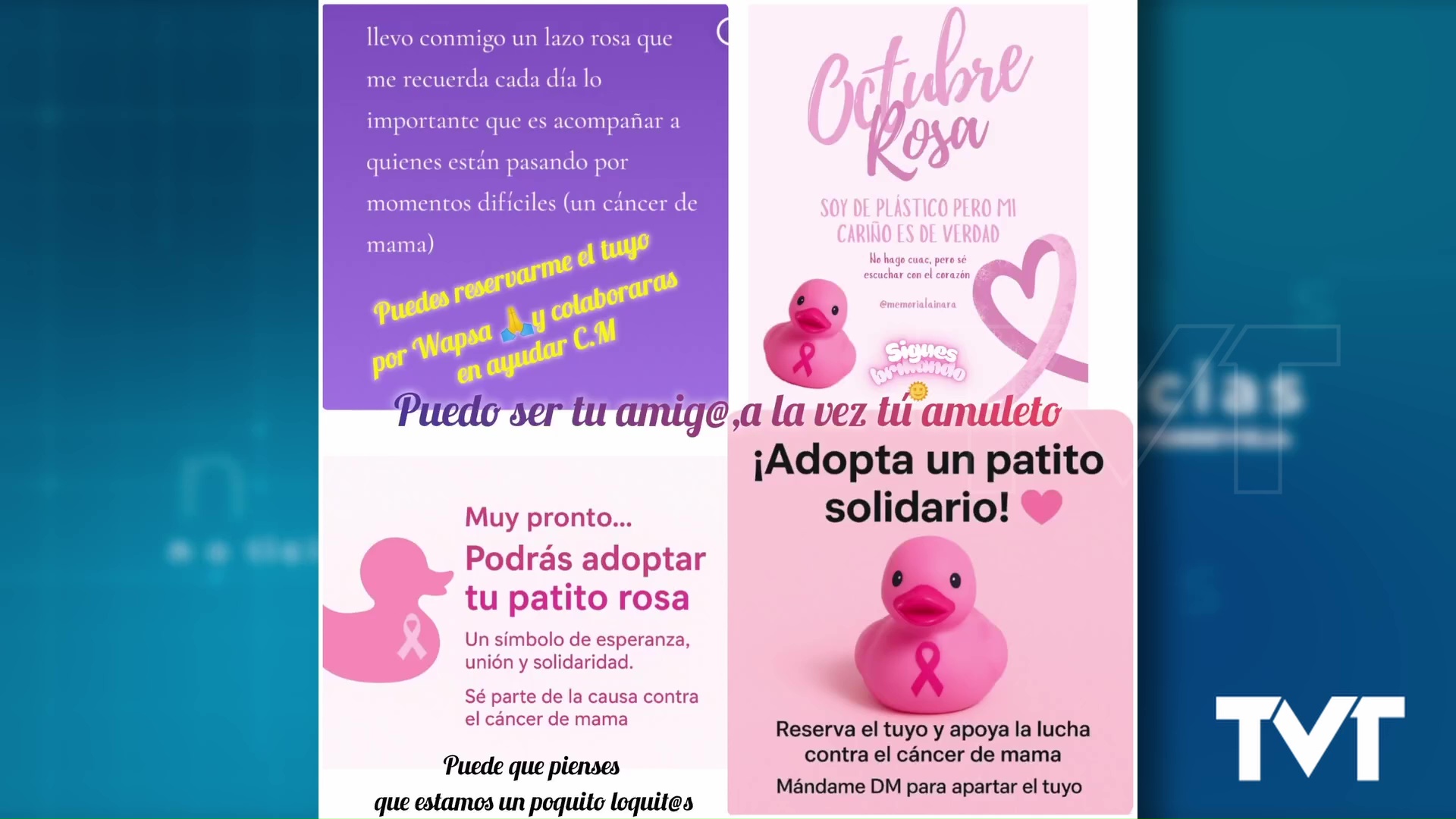 Imagen de «Patitos rosas» contra el cáncer de mama triple negativo