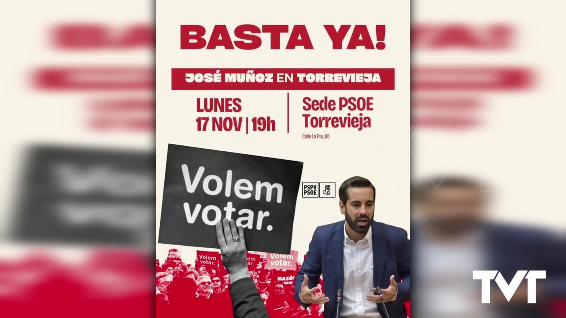 Imagen de José Muñoz defenderá en Torrevieja la convocatoria de elecciones inmediatas en la CV