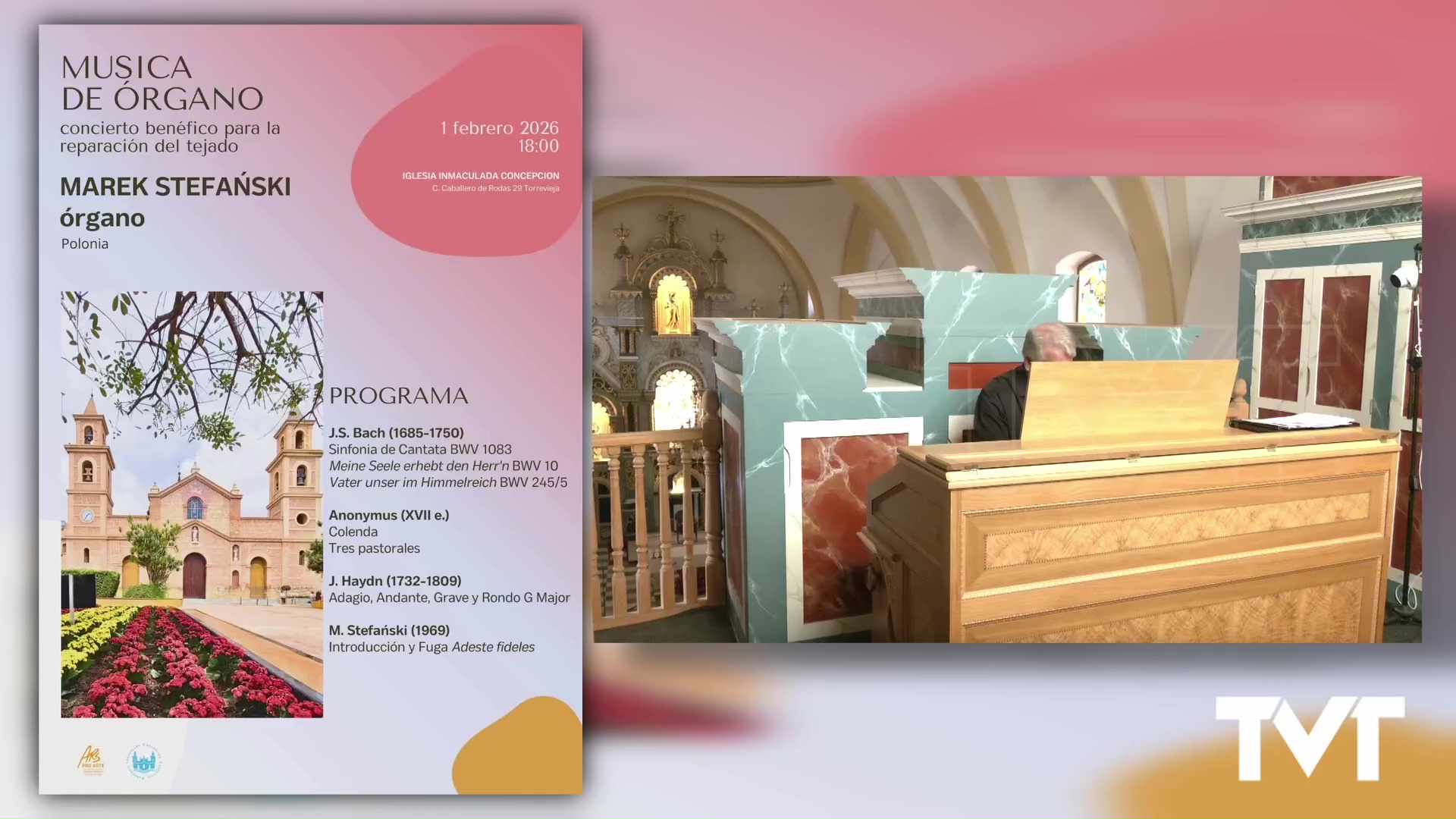 Imagen de Concierto de órgano a beneficio de la reparación del tejado de la Parroquia de la Inmaculada