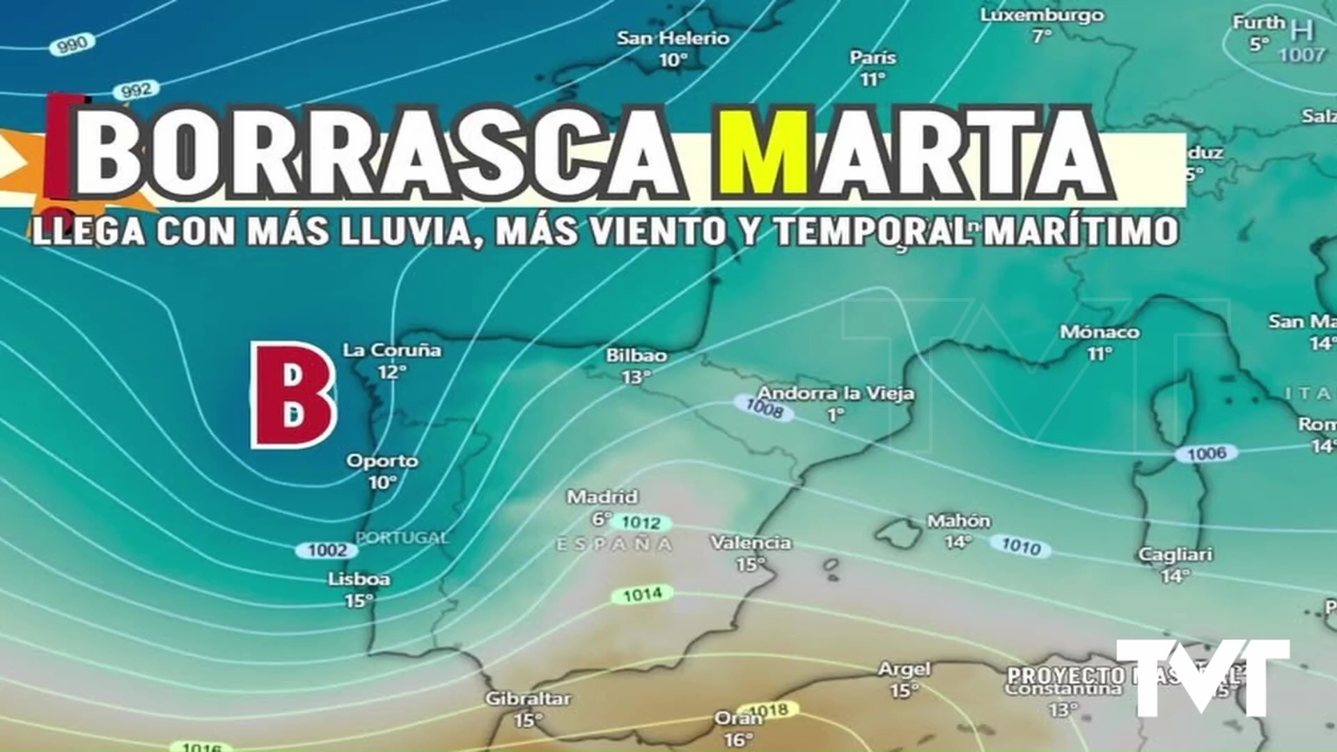 Imagen de Y después de Leonardo, llega la borrasca Marta