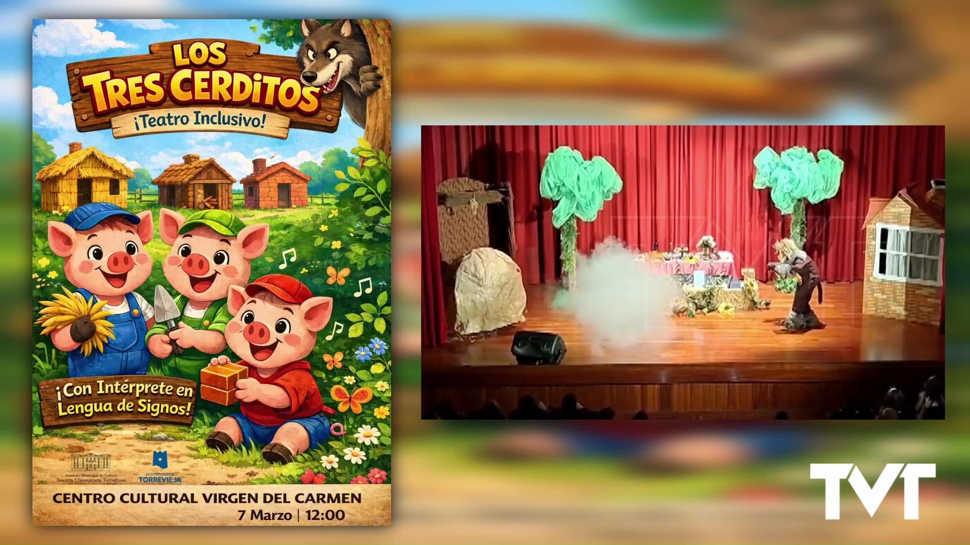 Imagen de Nueva función de teatro inclusivo: «Los tres cerditos»