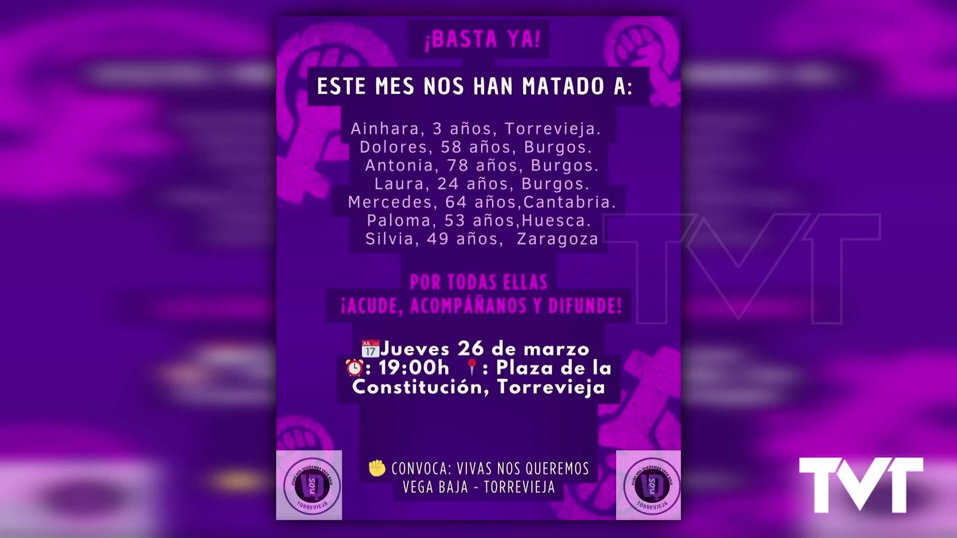 Imagen de El colectivo «Vivas nos queremos» convoca una concentración como muestra de indignación y rechazo a la violencia vicaria y en recuerdo de Ainhara