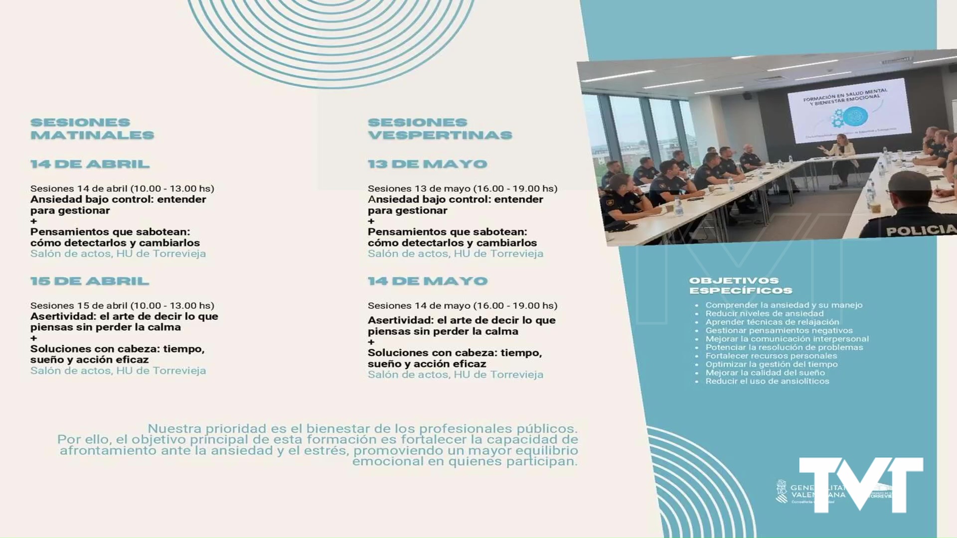 Imagen de Torrevieja acoge el I Seminario de salud emocional para profesionales en «primera línea»