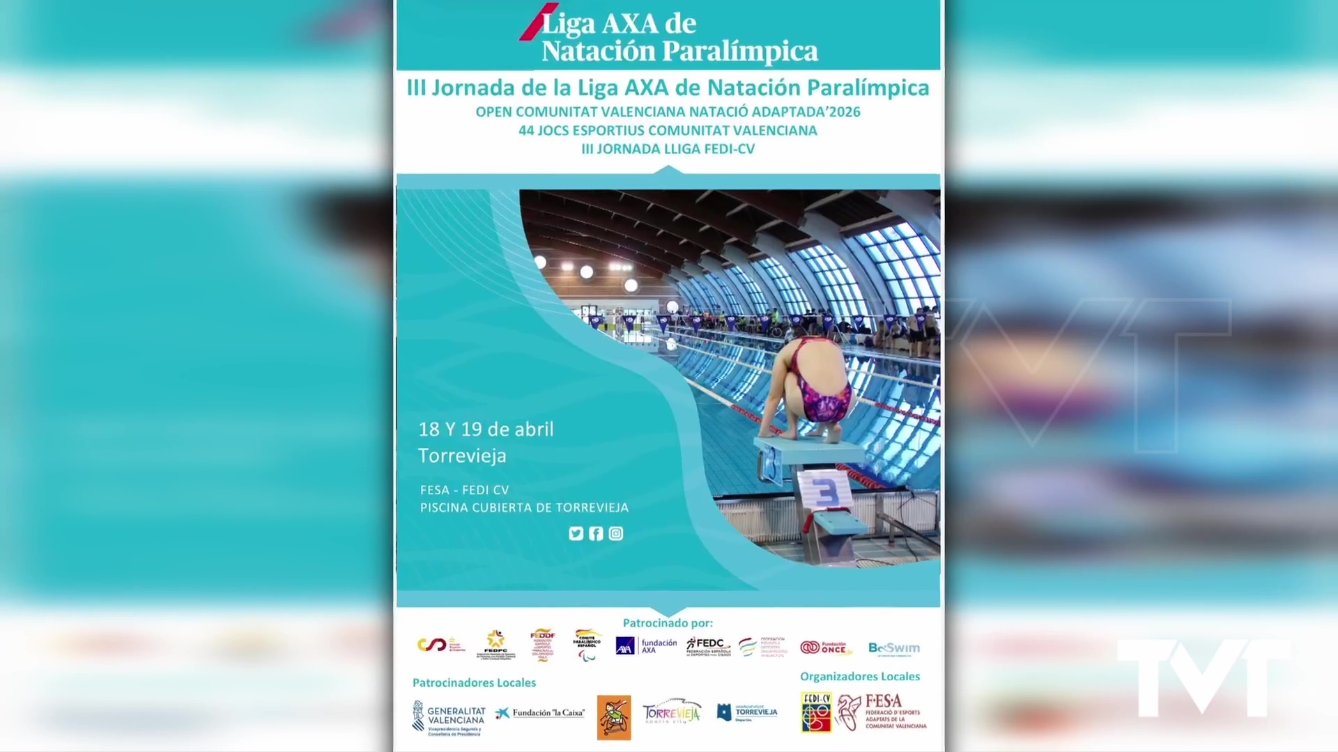 Imagen de Torrevieja acoge la III Jornada de la Liga AXA de Natación Paralímpica y el Open Comunitat Valenciana de Natación Adaptada 2026