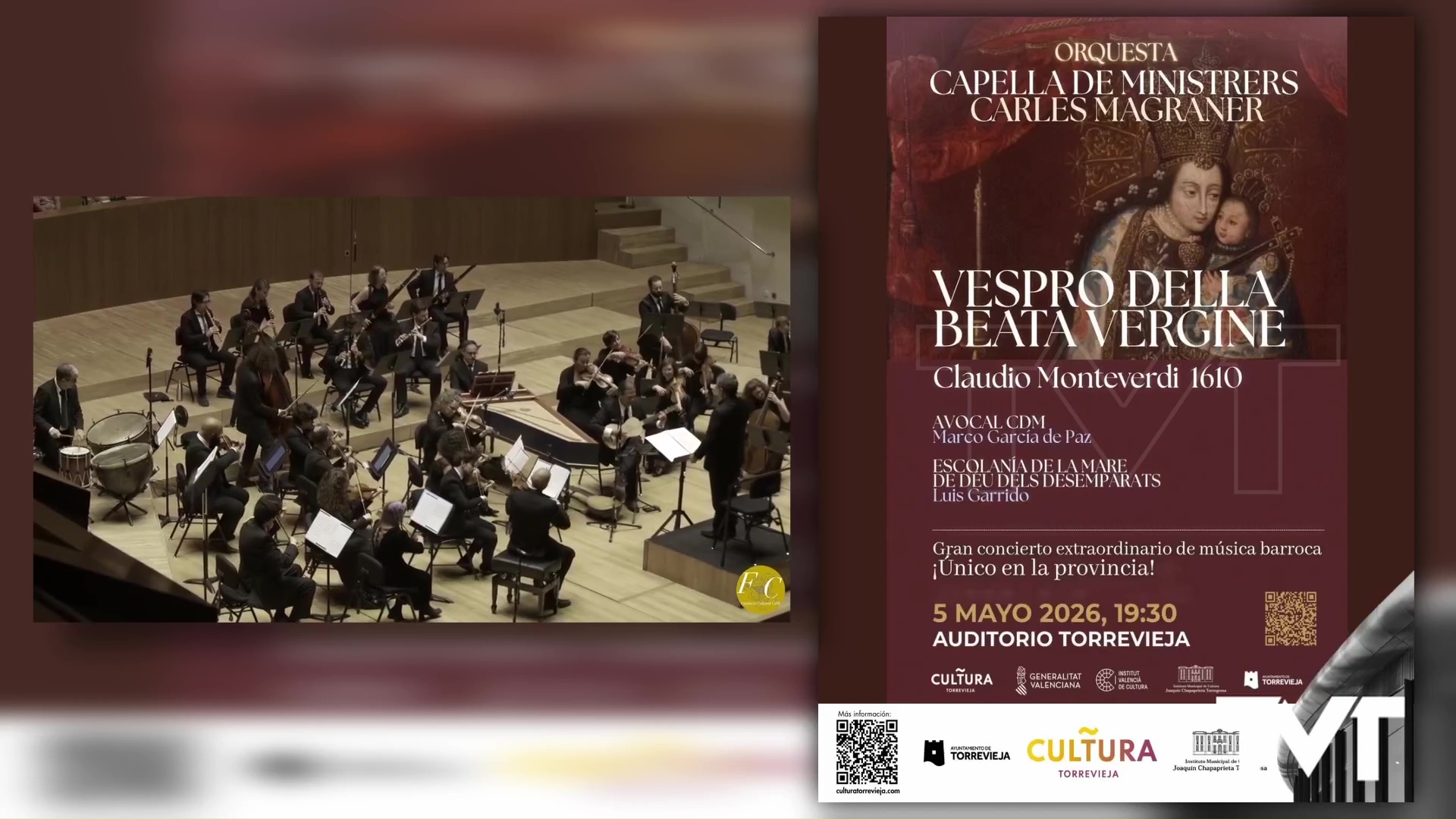 Imagen de Una de las obras más ambicionas de la música barroca llega a Torrevieja con la Orquesta Capella de Ministrers, Coro Avocal y Escolanía  Mare de Déu dels Desemparats