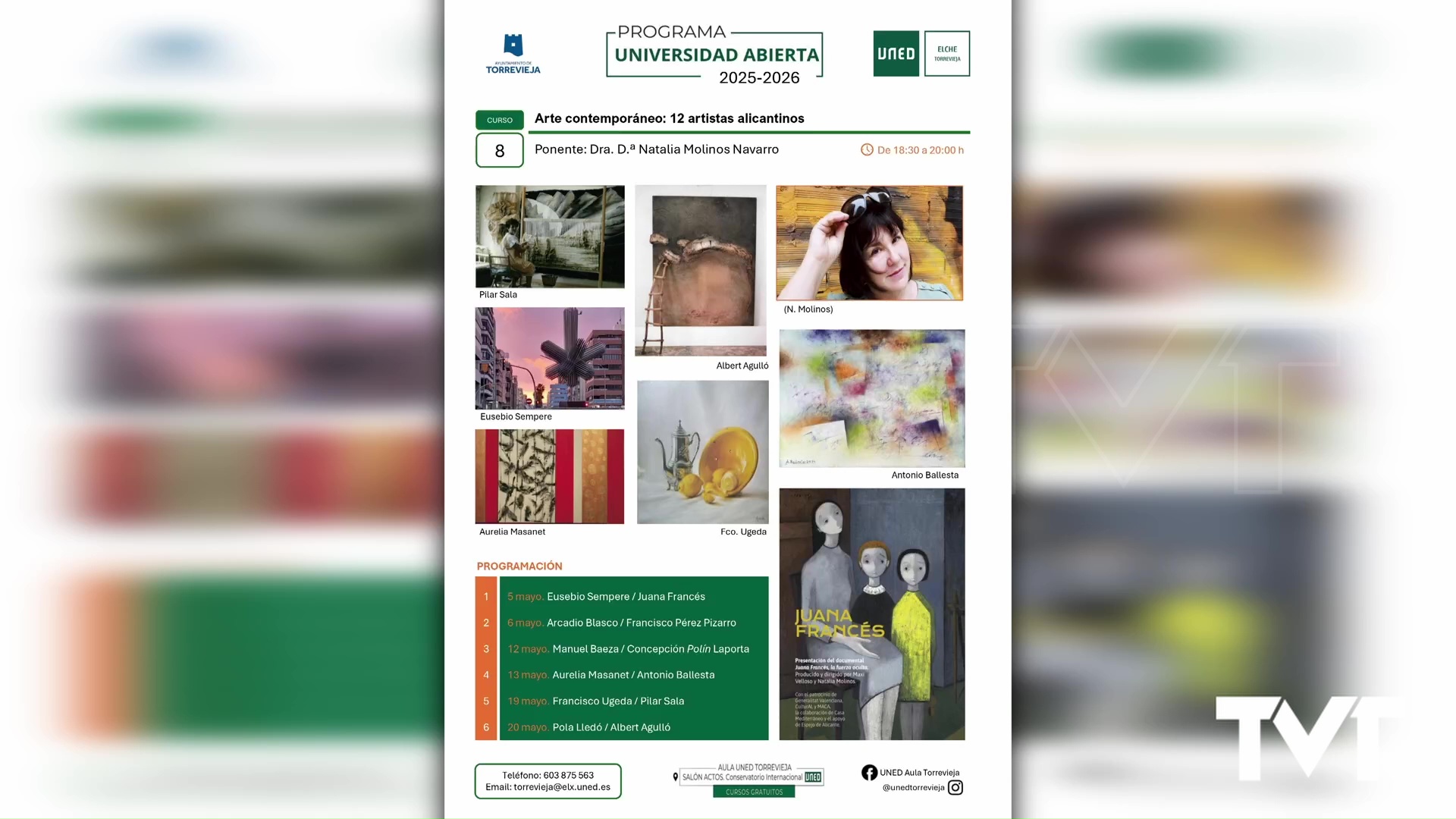 Imagen de La doctora Natalia Molinos llega a la Universidad Abierta con los más representativos del arte contemporáneo de la provincia 