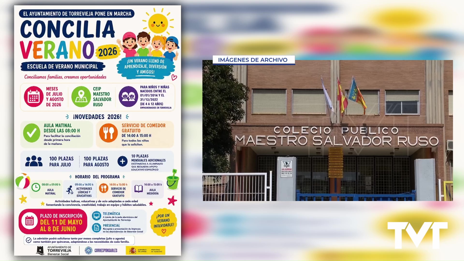 Imagen de Se pone en marcha el programa “Concilia verano 2026” con aula matinal y servicio de comedor gratuito