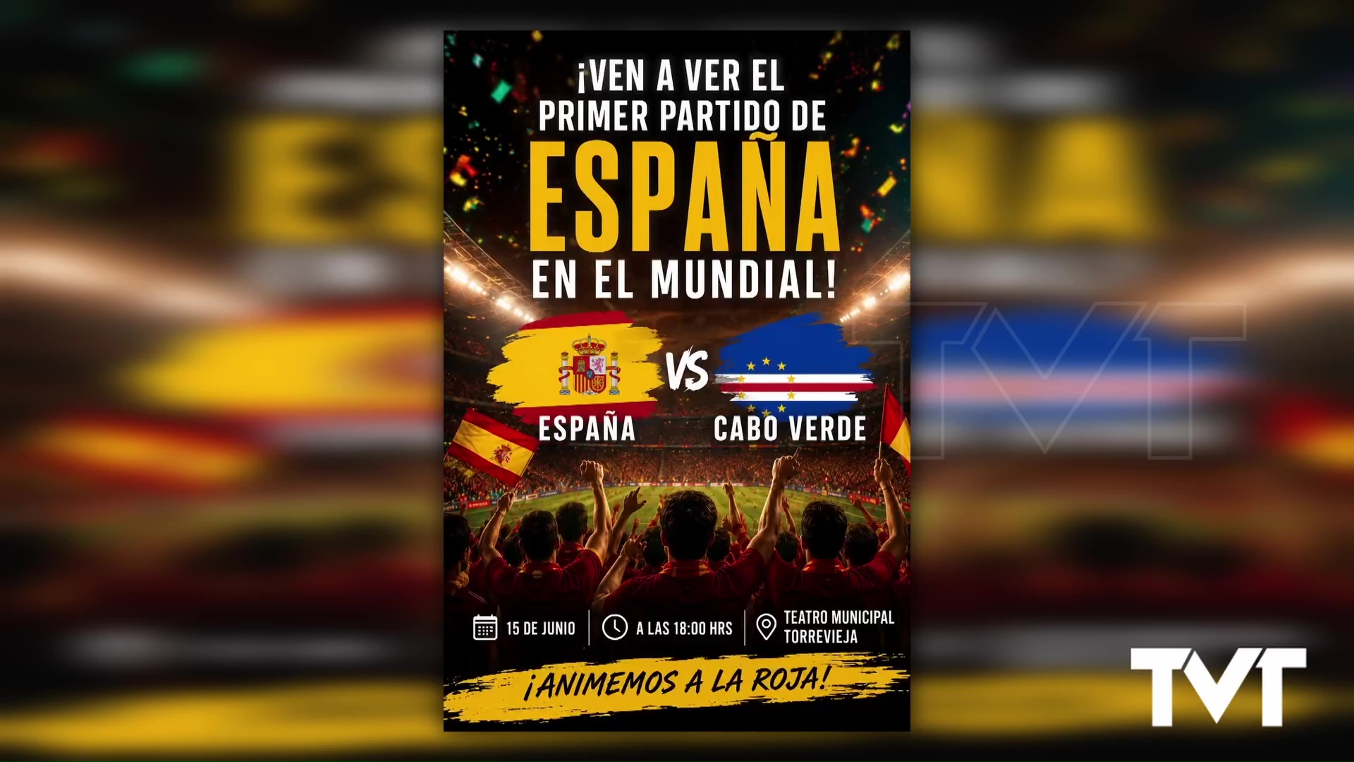 Imagen de Vive el debut mundialista de la selección española en el Teatro municipal