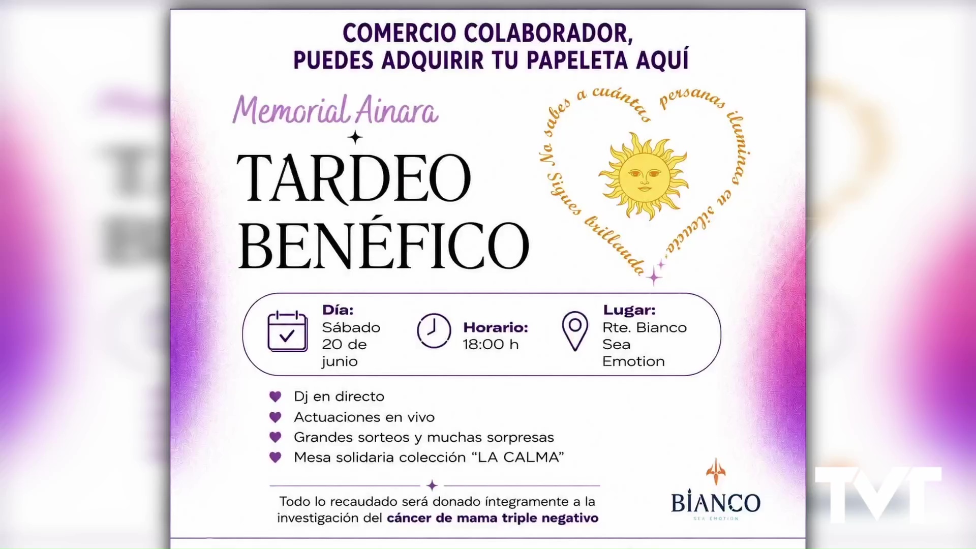 Imagen de Segundo tardeo benéfico por la investigación del cáncer de mama triple negativo